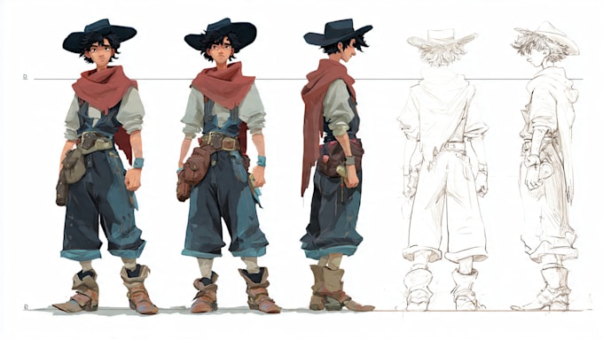 draw 2d character design