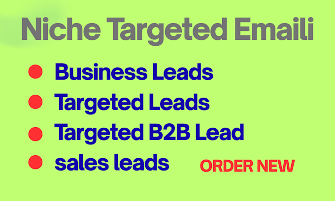 make niche targeted email list on targeted topics country