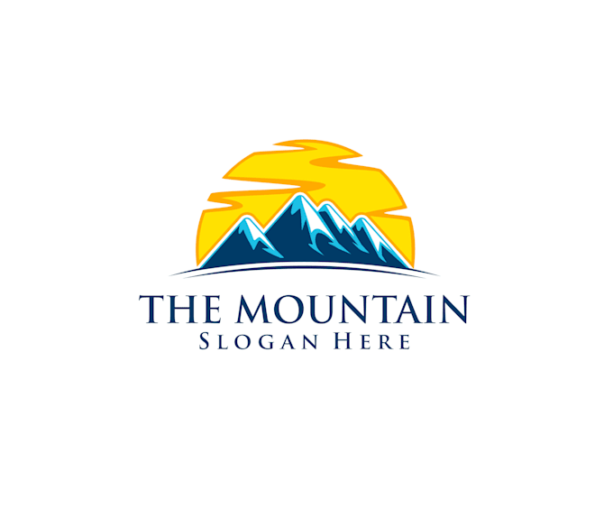 create attractive and imagination mountain logo design