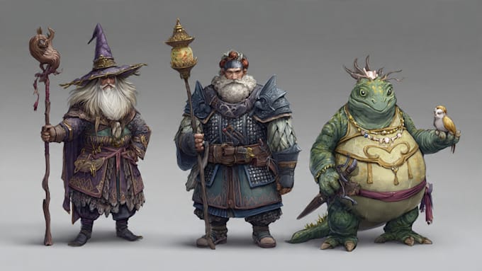 make game art illustrations and concept art artworks