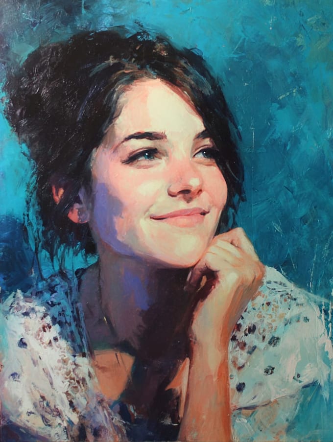 make artistic oil painting