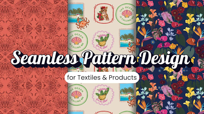 seamless pattern design for textiles and products