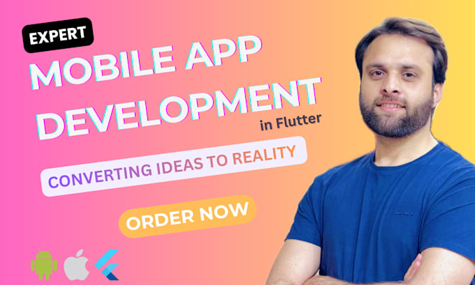 develop mobile app in flutter for ios and android