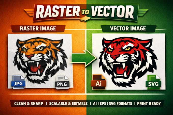 manual vector tracing clean and smooth working process