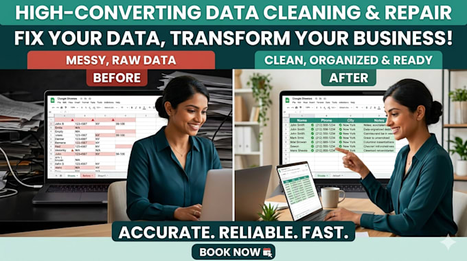 clean, format, merge, split excel data