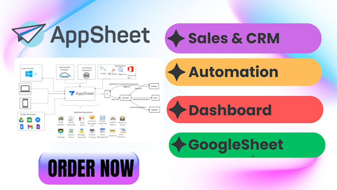 develop appsheet apps for inventory crm and data management