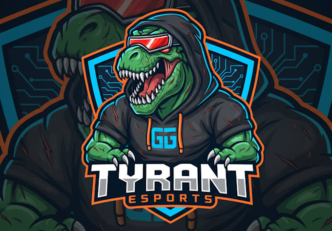 do modern t rex logo design with business