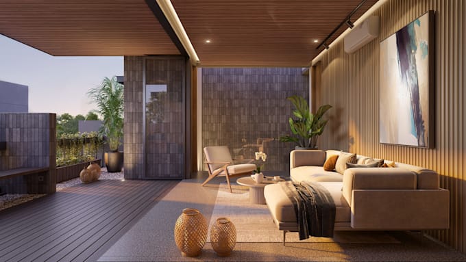 create photorealistic interior rendering for real estate