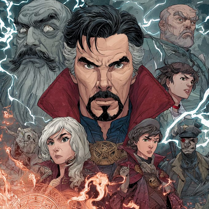 illustrate a superhero comic cover art