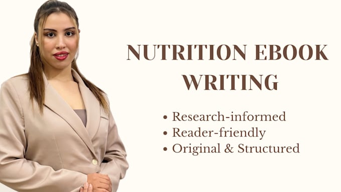 create your complete nutrition ebook with research