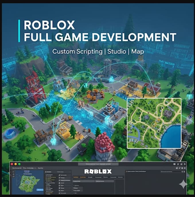 develop a full roblox game with custom scripting, pro maps and gameplay system