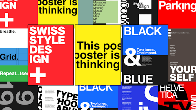 design clean swiss style poster design