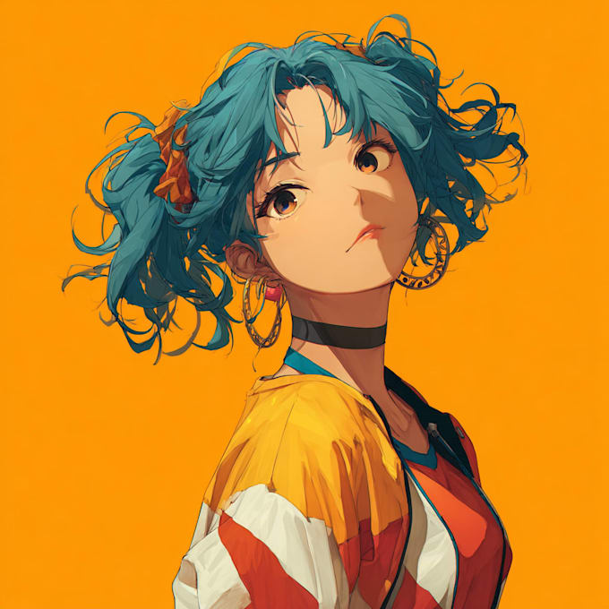 anime character an illustration and anime character