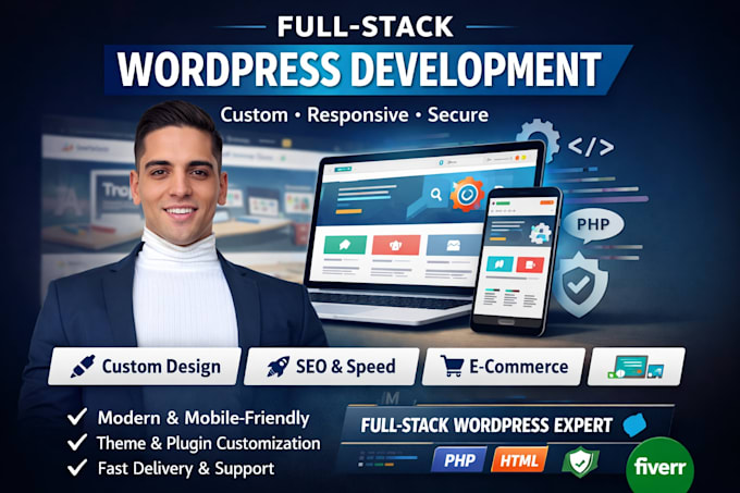 premium wordpress website full stack responsive and secure web development