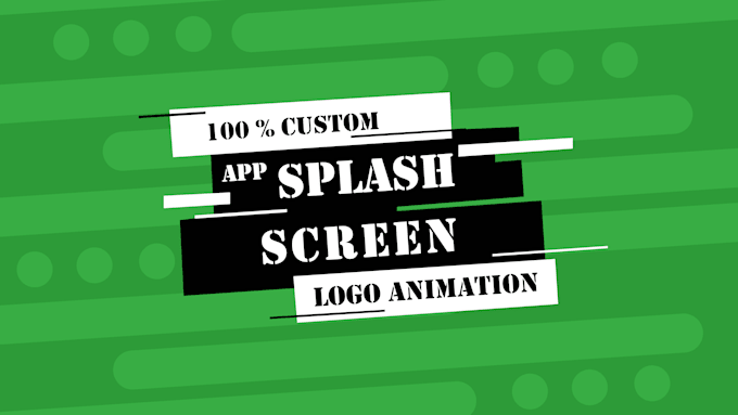 make unique app splash screen, logo animation in lottie json