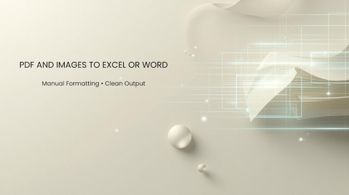 convert PDF to excel or word with manual formatting