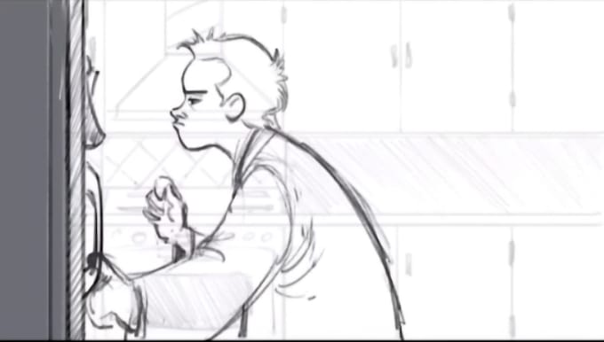 create 2d traditional animation, line art animation, rough sketch animation