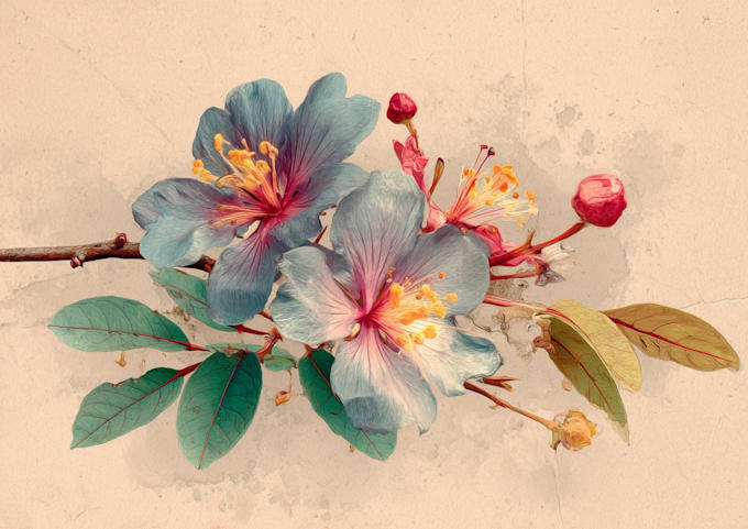 design botanical illustration art for you