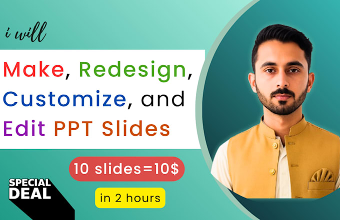 make, redesign, customize, and edit PPT slides