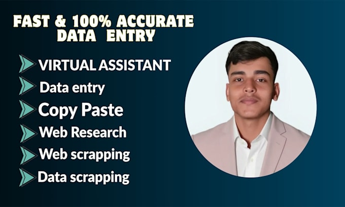 do data entry, web research, copy paste and virtual assistant tasks