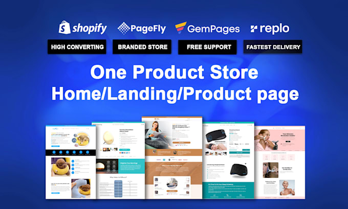 Build one product shopify store, shopify product page by pagefly ...