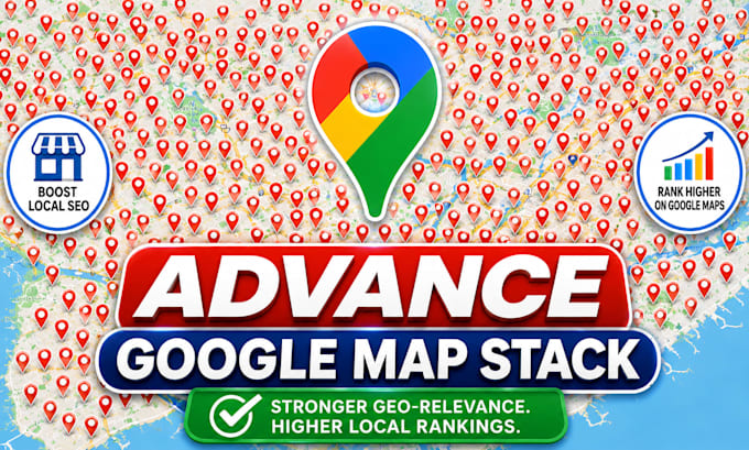 create advanced google map stacks for local SEO ranking