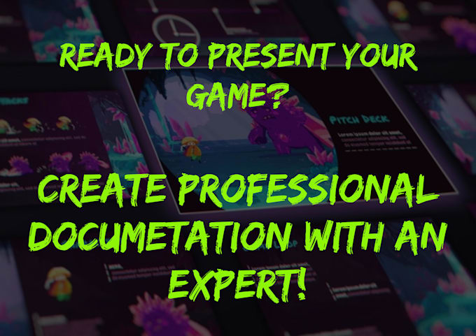 write a clear game design document and one pager