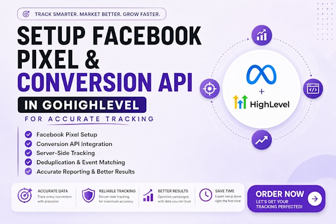 set up facebook pixel and conversion API in gohighlevel for accurate tracking
