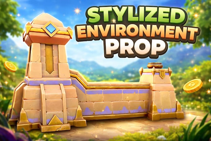 stylized 3d environment props for games