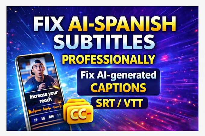 manually fix ai generated spanish subtitles professionally