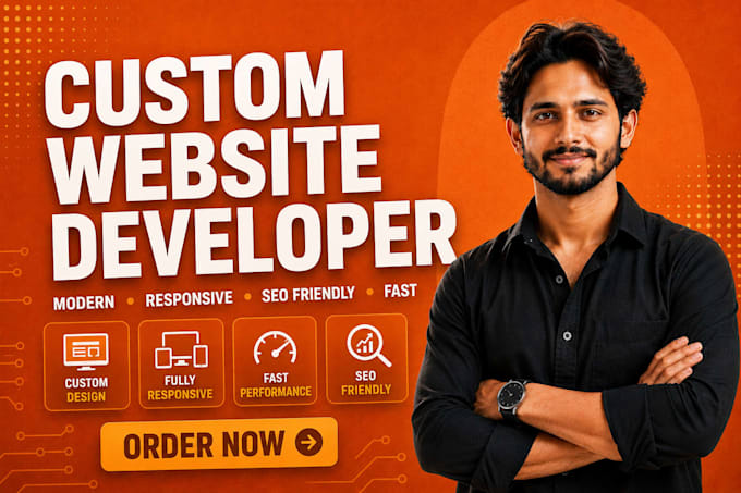 do custom website development as a full stack developer, front end web developer
