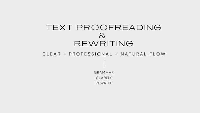 rewrite and improve your text