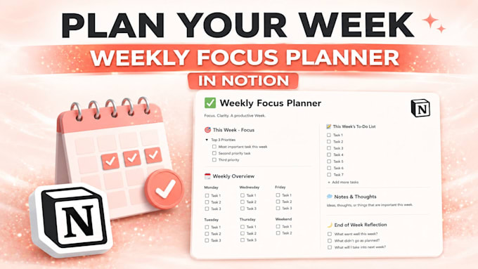 create a weekly planner to organize your life