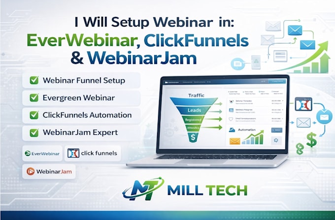 setup webinar in everwebinar click funnel and webinarjam