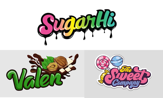design sweets, chocolate, candy, bakery, or food logo