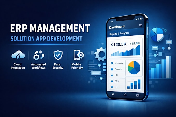 develop a mobile erp management solution app for startups and businesses