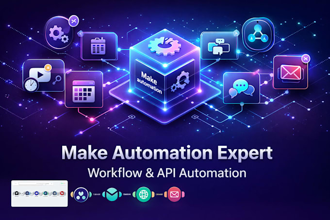 setup make com automation, zapier integration, make integromat, make com expert