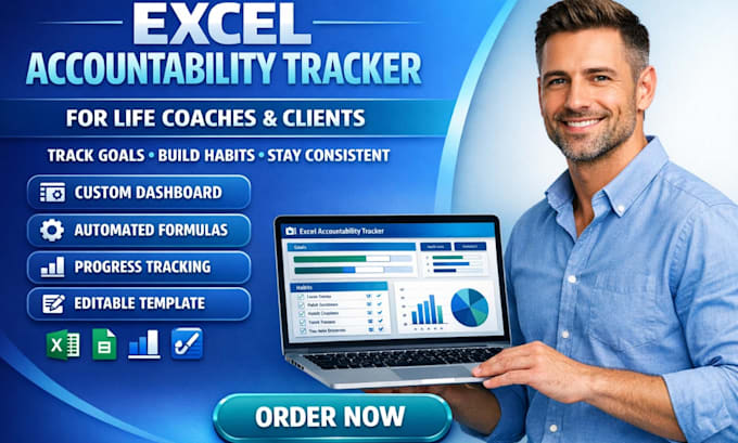 create excel accountability tracker for life coaches and clients