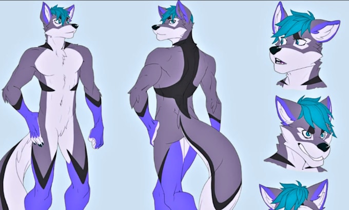 draw furry reference sheet, nsfw furry art, fursona character and anthro art