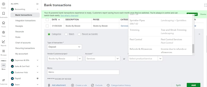 do quickbooks online bookkeeping and cleanup