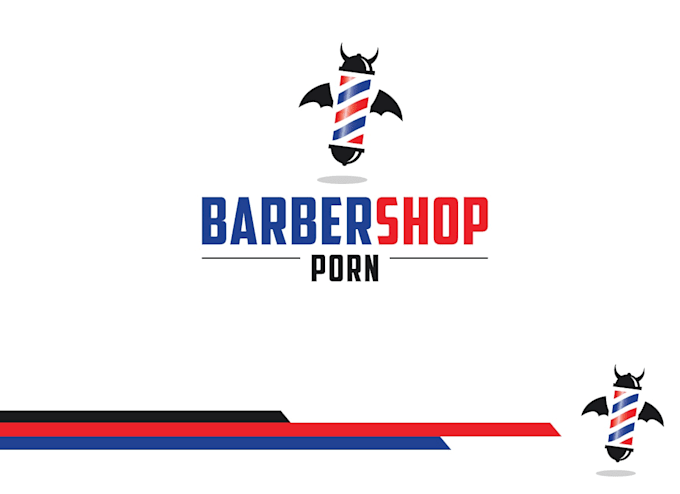 do modern eye catching barbershop logo