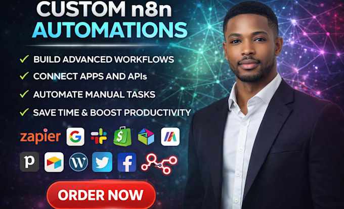 build n8n automation, ai agents, workflows,  API integrations and domain setup