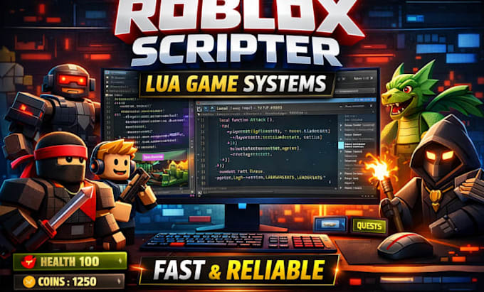be your expert roblox game scripter, script custom game system for your game