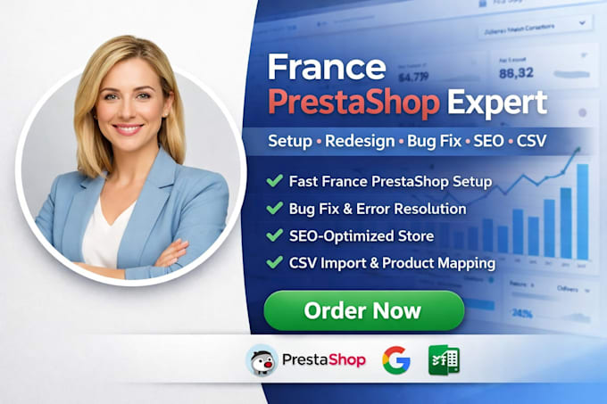 redesign france prestashop, bug fix, prestashop ecommerce store SEO, csv modules