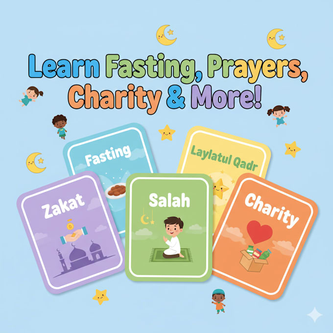 l design islamic ramadan flashcards for kids