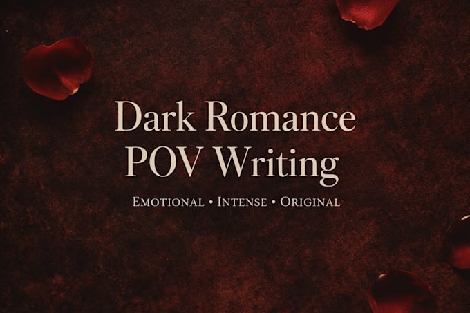 write intense dark romance povs and short fictional scenes