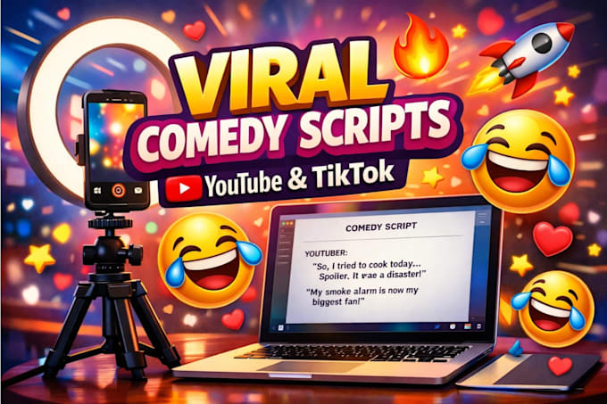 do viral comedy script writing for your youtube or tiktok