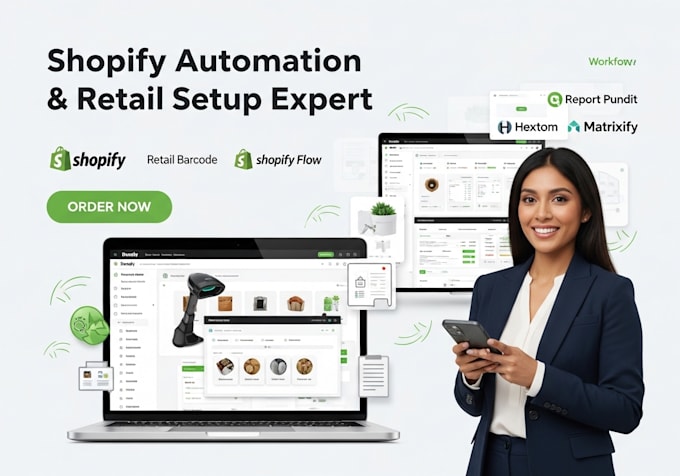 setup shopify retail barcode shopify flow report pundit hextom matrixify website