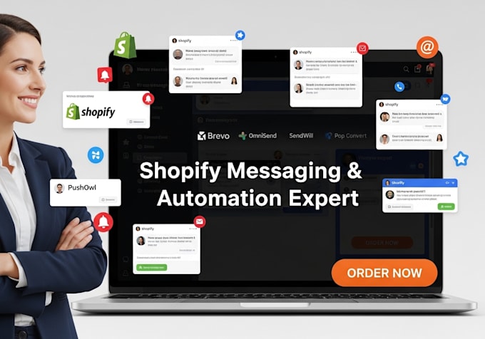 setup shopify messaging brevo pushowl omnisend sendwill pop convert website