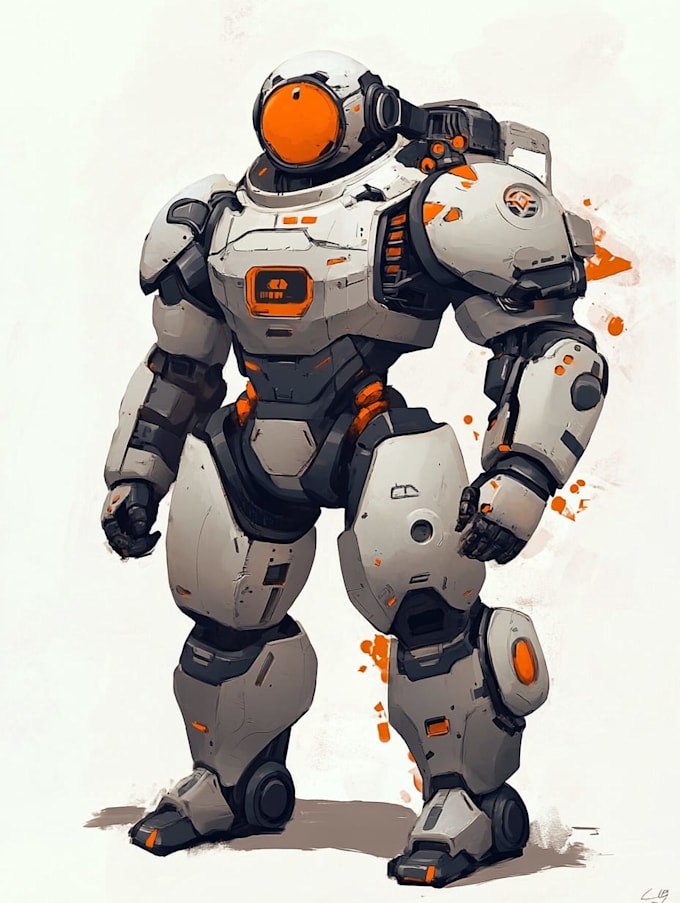 create custom mecha robot art